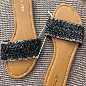 Nine West Black and Brown Women's Sandals